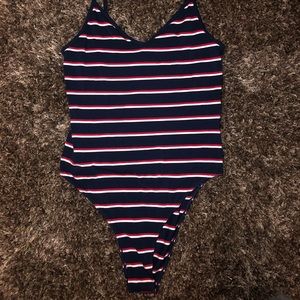 Striped bodysuit